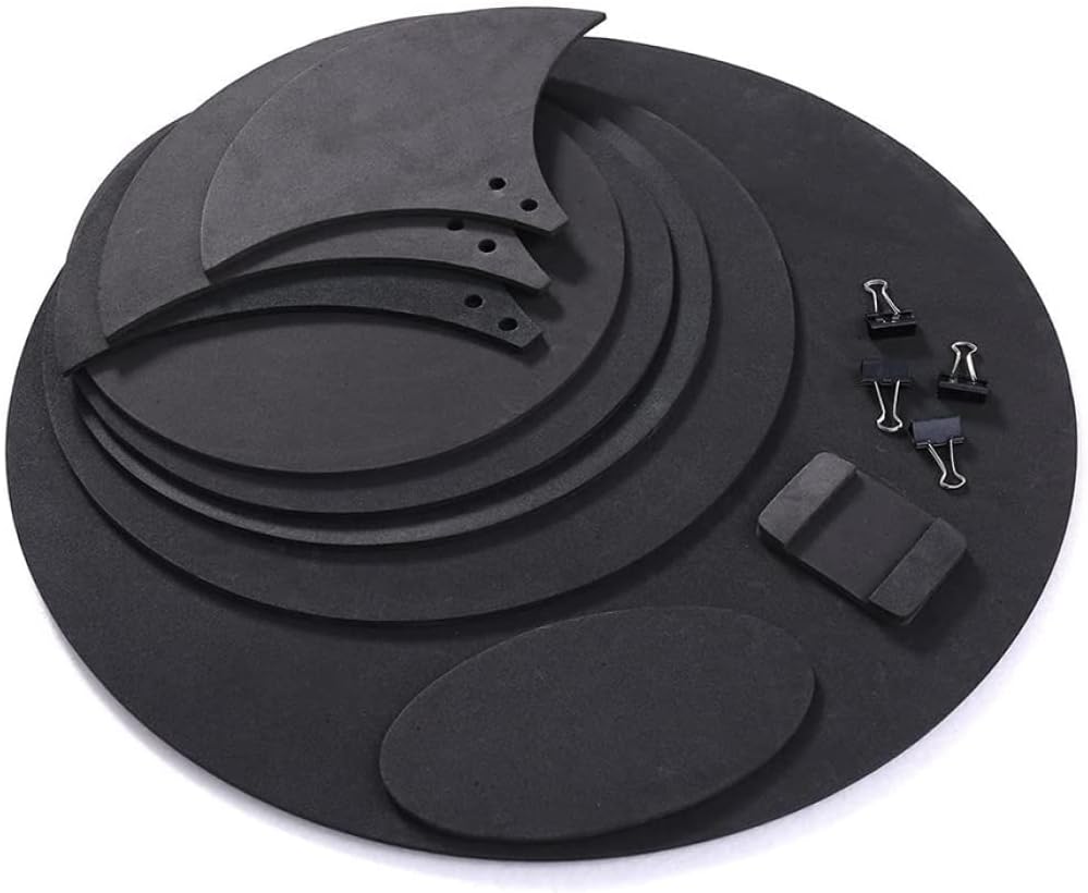 10 Piece Drum Mute Pad Set – For 5 Drums and 3 Cymbals – Jazz Drum Mute Pads