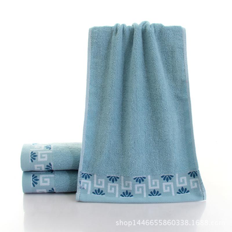 All-Cotton Three-Section Adult Face Towel - Thick Student Washcloth with Optional Logo