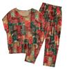 Plus Size Two Piece Sets Female Loose Elegant Pants and Blouse Set