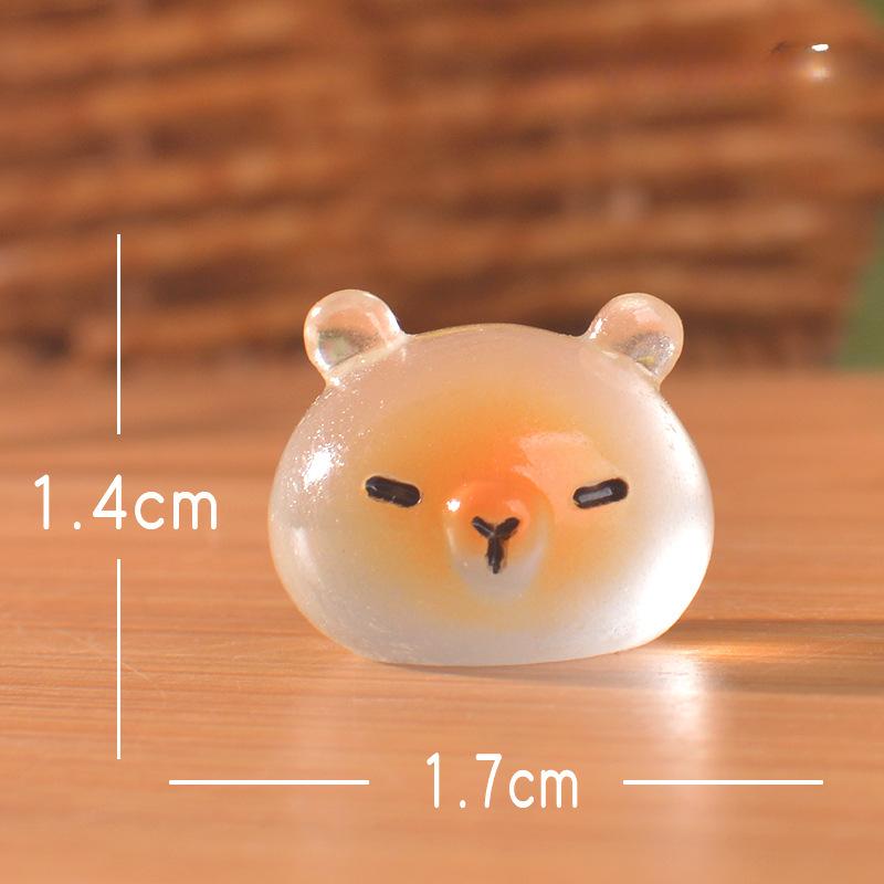Micro-landscape Small Animals: TangyuanCapybaras Dogs Rabbits Sheep PigsBears and Small Table Ornaments