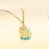 18k Real Gold Electroplated One-horned Pegasus Necklace Cartoon Cute Personalized Sweater Chain Necklace