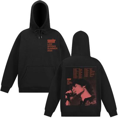 Sombr Merch LIVE 2025 Tour Hoodie Men Women Long Sleeve Hip-hop Pullover Autumn and Winter Harajuku Vintage Sweatshirt Fans Gift