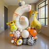 45Pcs Jungle Animal Themed Balloon Set with Lion & Giraffe - Children's Birthday Party Decorations Baby Shower Home Decor