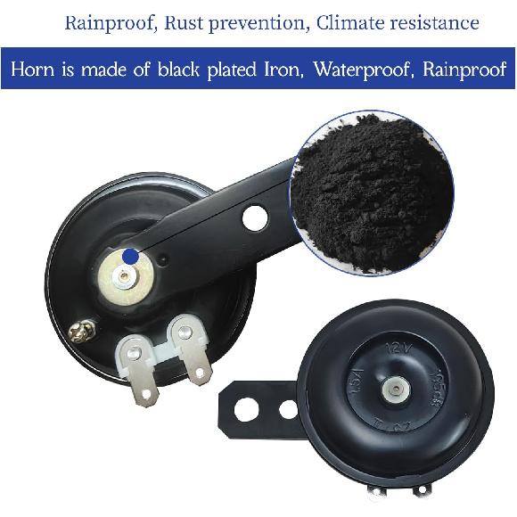Waterproof Motorcycle Horn Motorcycle Universal Car Loud Speaker 12V 105 DB Mini Air Horn Loud Electric Horn For Bicycle, Scooter, ATV, Motorcycle,