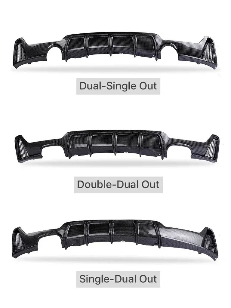 BBJH7 For BMW 4 Series F32 F33 F36 2014-2020 M Tech Rear Bumper Diffuser Lip Facelift Diffusor Body Kit Rear Bumper Protection