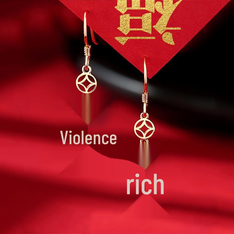 Chinese Red Series Festive Earrings: Retro National Style for New Year & Christmas Gifts