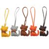 1PC Kitten-Shaped Bags PU Leather Cat Lovers Cat Keychain Luggage Keyring with Brown Bow Tie Gift Multiple Options Available