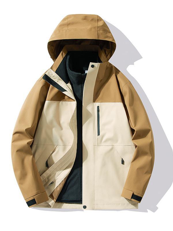 Fully Seam-Sealed Thermal Bonded 3-in-1 Windproof Waterproof Mountaineering Jacket for Men and Women