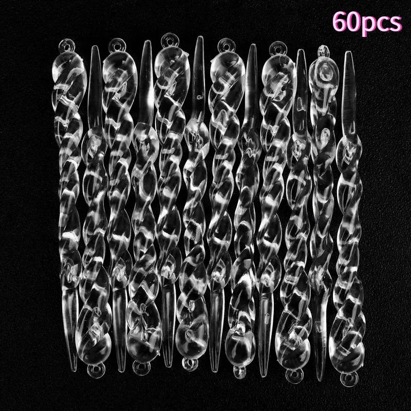 Christmas Clear Icicle Hanging Pendants for Xmas Tree Transparent Simulation Icicles New Year Party Home Decor Holiday Ornaments