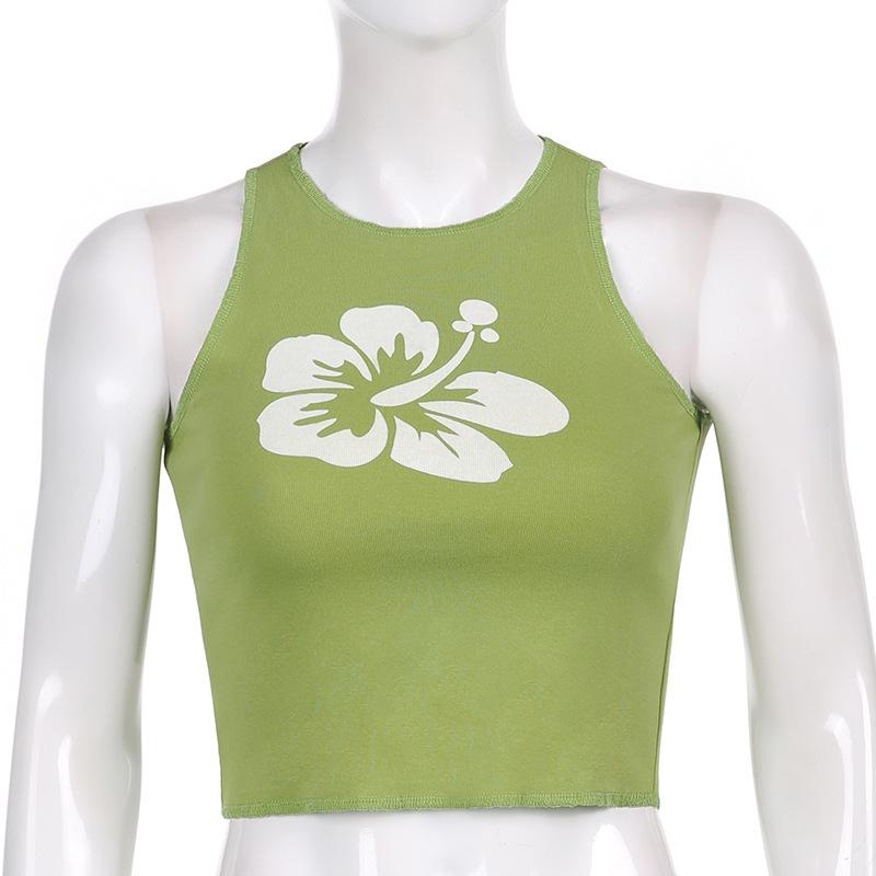 Sexy Vintage Lace Up Halter Crop Tops Women's Summer Backless Camouflage Top Tee