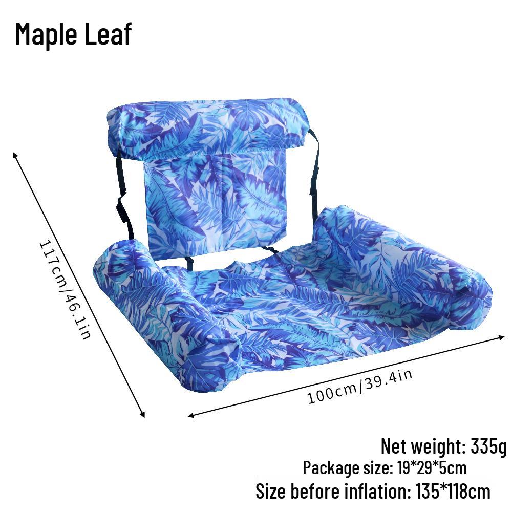 Portable Inflatable Colorful Recliner Float with Fabric Cover for Water Play