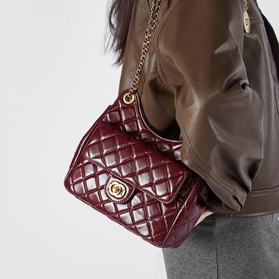 Bao Bao First Layer Leather Bag Tmall Fairy Small Fragrance Fashion All-in-one Single Shoulder Crossbody Bag for Women