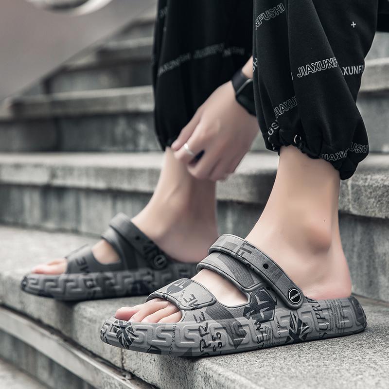 

2025 Men s New Flip-flops Leisure Flat Non-slip Indoor and Outdoor Bathroom Shower Slippers Beach Sandals Shoes for Men and Wome 36-37 серый