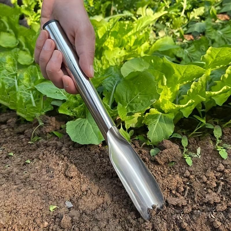 Gartenschaufel aus Edelstahl - Ein vielseitiges Grabwerkzeug zum Pflanzen, Unkrautjäten, Gemüseanbau und Strand Sammeln