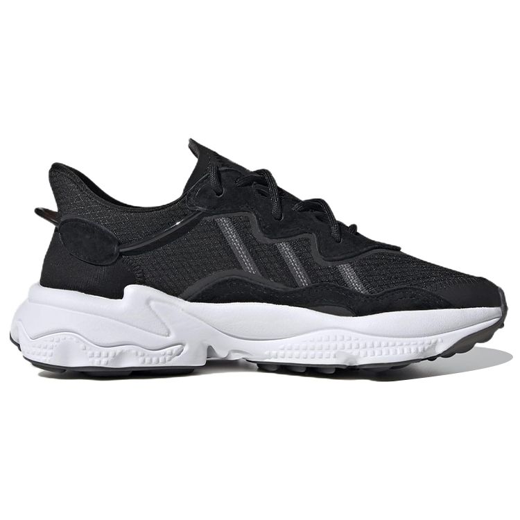 Adidas Originals Ozweego Non-Slip Shock Absorbing Durable Sports Casual Shoes Kids Sneakers Black White FV7533