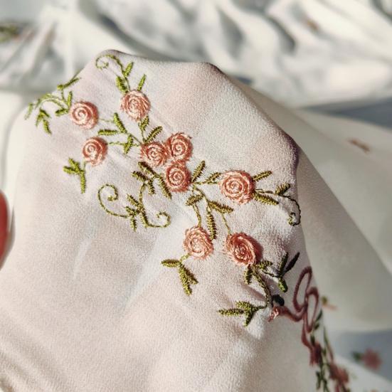 Headscarf Bohemia Style Embroidery Flower Protection Shawl Pattern Sun Commuter Anti-static Turban Hair Accessory