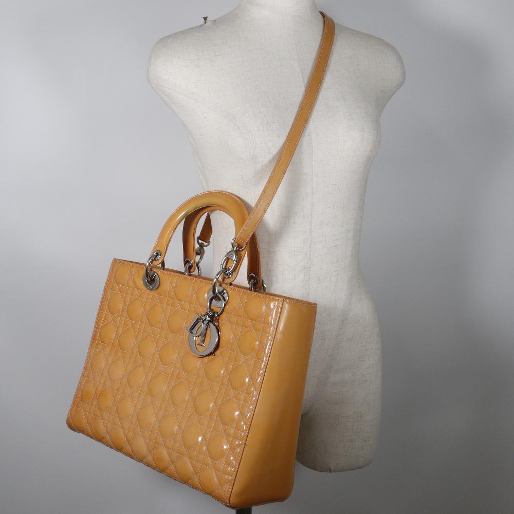 Dior Lady Dior Handbag 09-BO-0174 Patent leather Women Used