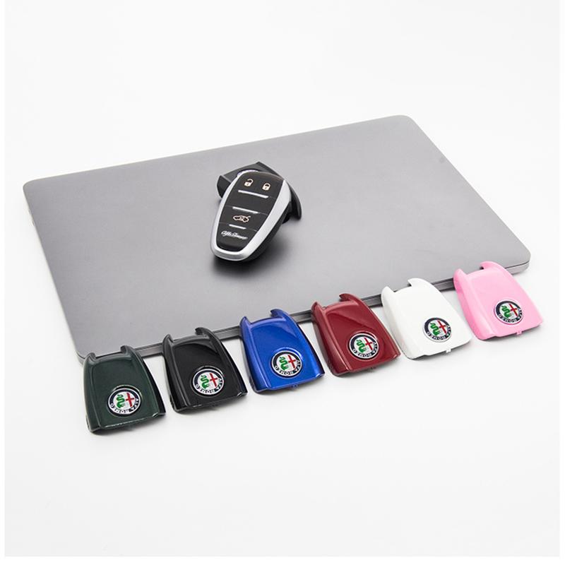 SYENG1 Car Key Cover Replacement Key Case for Alfa Romeo Giulia Stelvio Tonale Carbon Fiber Style