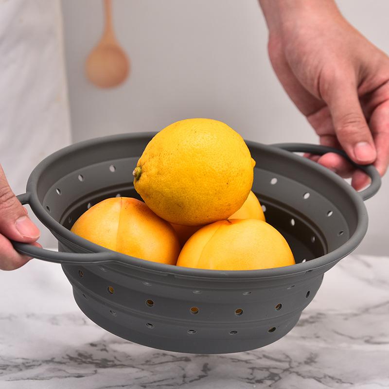 Food-grade Multifunctional Food Retractable Folding Drainage Basket