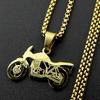 Retro Motorcycle Streetcar Pendant Necklace For Women Men Stainless Steel Silver Color Male Hiphop Punk Chain Jewelry Gifts
