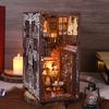 DIY Book Nook Kit Wooden Mini Doll House Handmade 3D Puzzle Assembly Building Model Bookshelf Bookend With Furniture Dollhouse