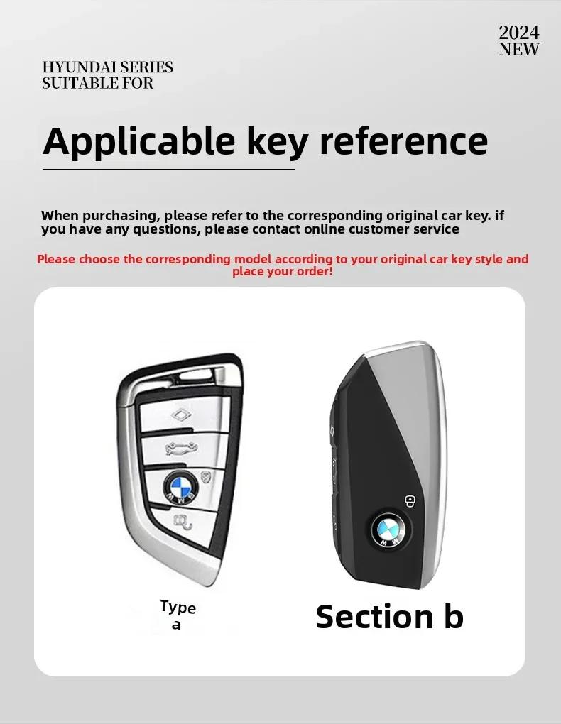 Car Key Case Cover Shell For BMW I7 X7 G07 LCI iX I20 X1 U11 7 Series G70 G09 XM U06 G81 M3 2023 Protector Fob Keychain GX6