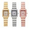 Women's Rhinestone Bracelet Watch Alloy Quartz Wristwatch with Densely Set Crystals, Scratch-resistant Mineral Glass Watch for Office Party Date