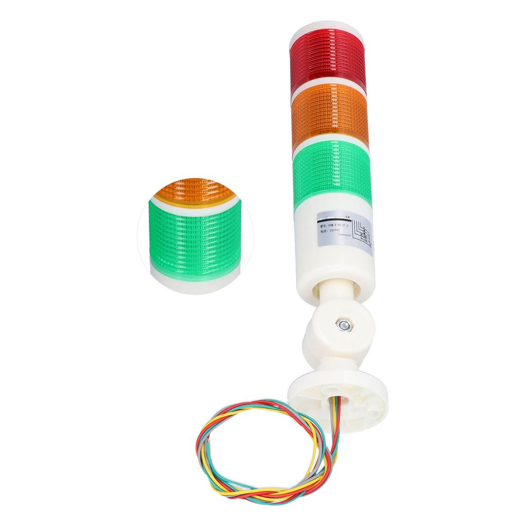 BERM Signal Tower Always Bright LED 3 Colour Alarm Light Foldable Warning Device AC220V