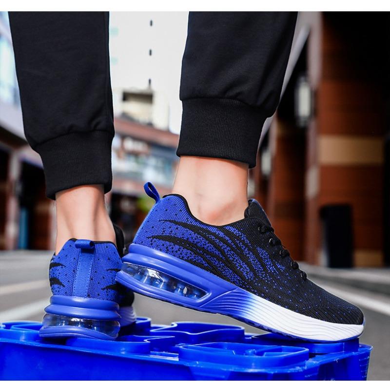Men's Air Cushion Running Sneakers – Breathable Knit Non-Slip Athletic Shoes for Casual Walking