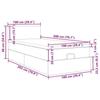 VidaXL Cadre de lit ottoman avec matelas gris foncé 100x200 cm velours, cadre de lit, cadre de lit rembourré, cadre de lit 3311682