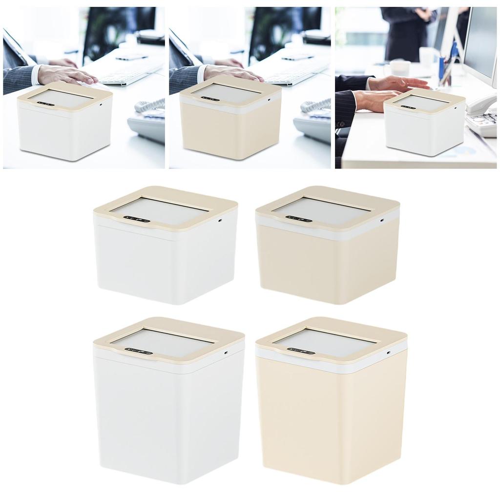 Automatic Garbage Bin Sensor Lid Mini Smart Trash Can Sturdy Plastic Covered Waste Container for Home Office