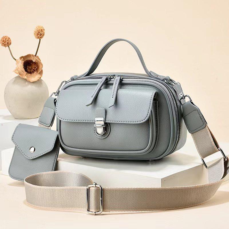 Spring and Summer New Multi-functional Multi-piece Women's Bag Soft Leather Small Fragrant Fashion Portable Shoulder Bag