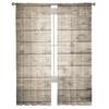 Tüllvorhänge mit Holzplankenstruktur für Wohnzimmer, bedruckt, durchsichtiger Voile-Vorhang, Schlafzimmer, Fenster, Sichtschutz, Jalousien, Heimdekoration