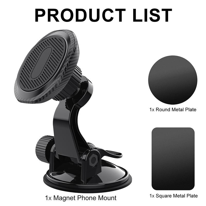 Universal Magnetic Car Phone Holder Mount Suction Cup Magnet Mobile Cellphone Support Stand for Android/ iPhone 13 14 15 Pro Max