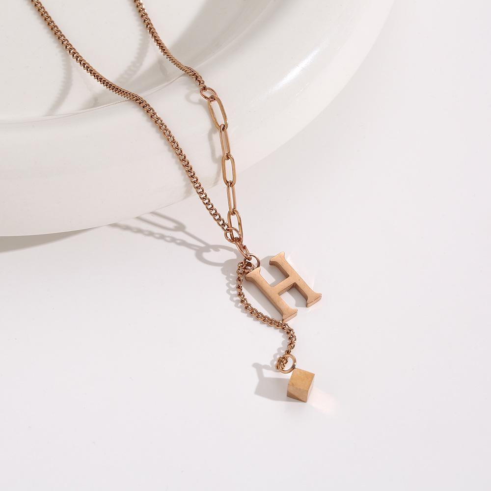 Colier din Oțel Titan Placat cu Aur de 18K, Lanț Claviculă de Înaltă Calitate pentru Femei - Bijuterii care nu se Decolorează