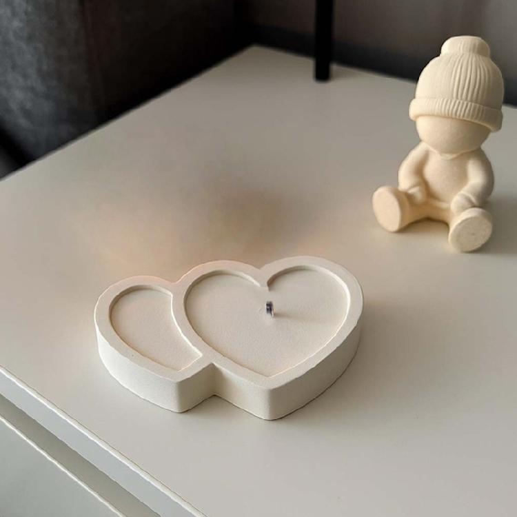 Heart Shape Silicone Mold Valentine's Theme Candle Silicone Molds for Epoxy Resin Making Candle Soap Wedding Decoration