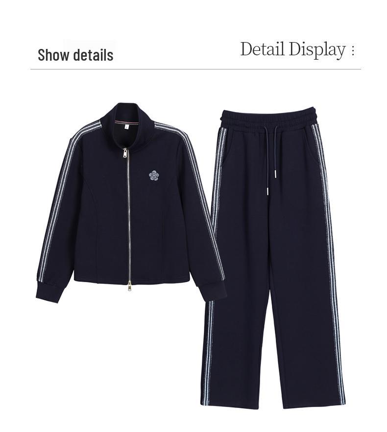Damen 2026 Elegantes Zwei-Teiler Sportanzug für Frühling & Herbst - Locker Geschnittener Cardigan & Kapuzenpullover mit Revers