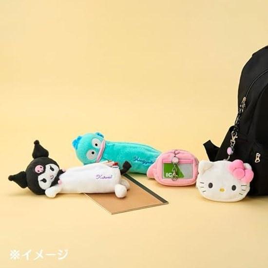 Sanrio Face-Shaped Pass Case Pouch CottonPVCSteelPolyester Ticket Holder Reel Small Item Storage Suitable Ages 15 Up