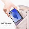 For Samsung Galaxy Z Flip7 5G Phone Case with Rotating Kickstand Stress Relief Retro Leather Back Cover
