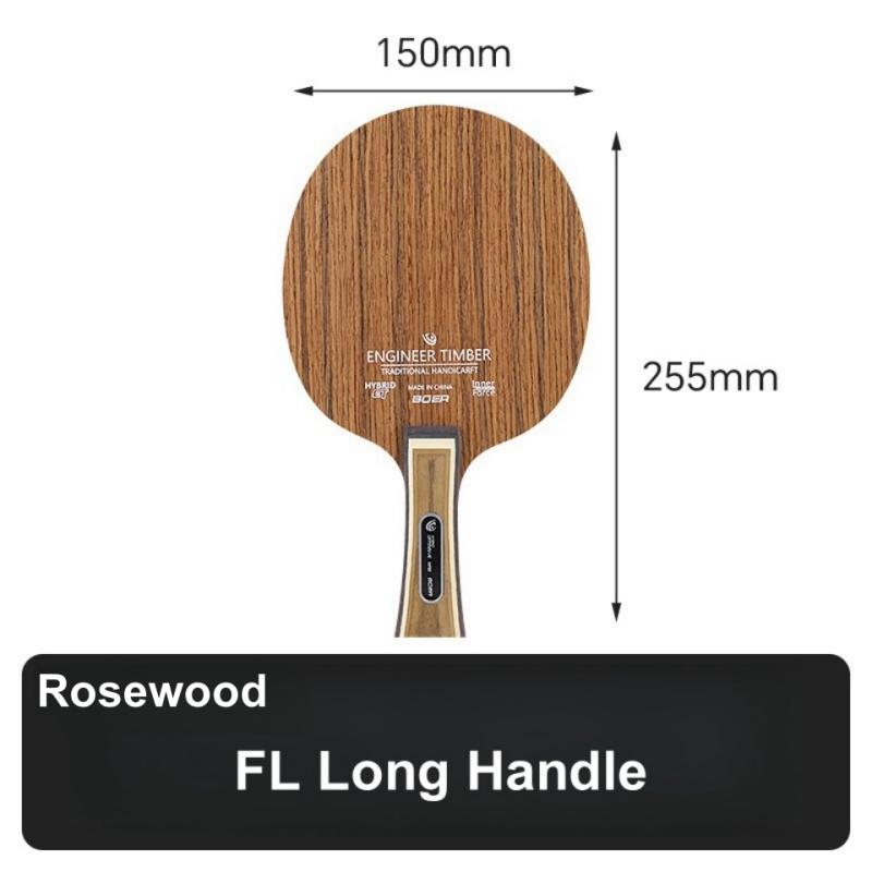 1Pc Ebony Rosewood Cassia Senna 5-Ply Table Tennis Blade Ping Pong Racket Fl Cs Handle