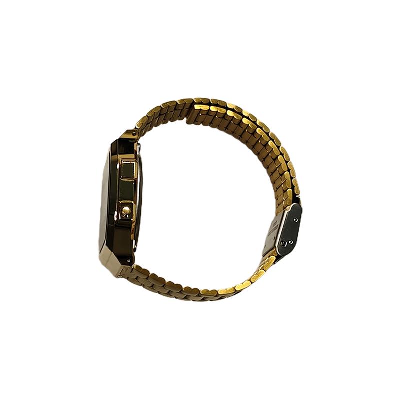 CASIO Customized watch modified series, various colored mirrors, silver resin case, classic retro small square A158WA-JinSeBiaoDaiFenSeBiaoJing