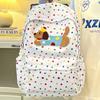 Korean Version Of Large Capacity Backpack Color Polka Dot Student Backpack Casual Trend Computer Bag