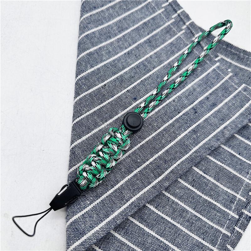 Handy-Seil Paracord Schlüsselanhänger Militärisches geflochtenes Nylon-Lanyard Kunststoffschnalle Hochfeste Fallschirmschnur Karabiner Handgefertigtes Geschenk