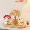 Citrine Money Cat Ornament for Home or Office - Perfect Housewarming or Birthday Gift