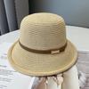 Summer New Bucket Hat Women's Face Small Sunscreen Sunshade Top Hat Straw Woven Versatile Breathable Basin Hat