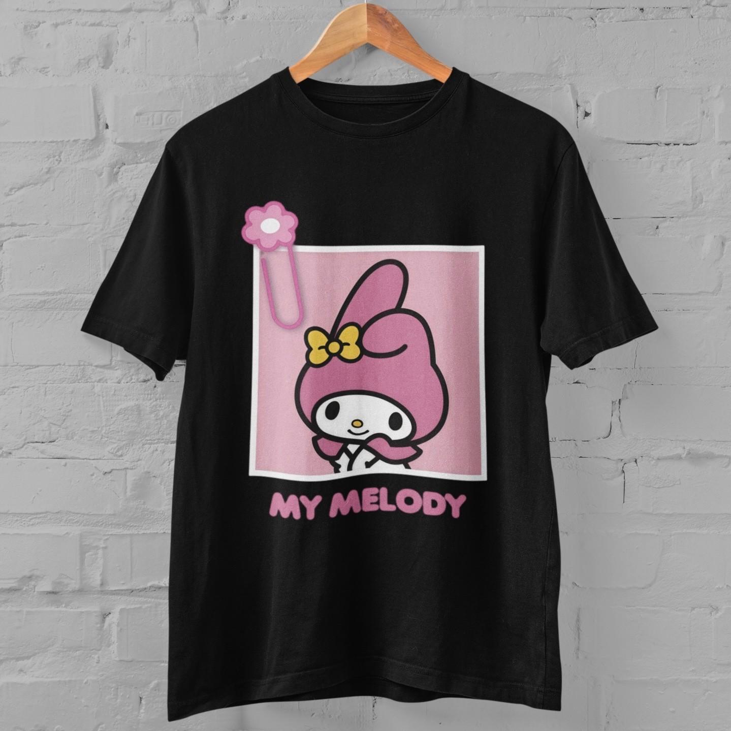 My Melody T-Shirt Cute Sanrio Character Kawaii Pink Bunny Graphic Tee Unisex XXXXL