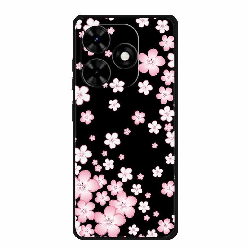 For Tecno Spark Go 2024 Case Luxury TPU Silicone Soft Back Cover Phone Cases for Tecno SparkGo 2024 BG6 Shockproof Flower Fundas