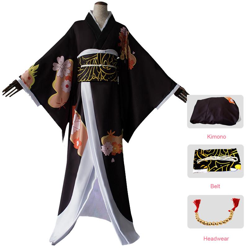 No Demon Slayerkimetsu Yaiba Kibutsuji Muzan Cosplay Costume Kimono Halloween