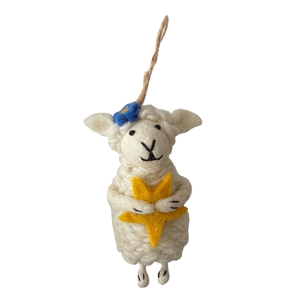Cute Sheep Wool Pendant, Doll Accessory, Animal Doll Keychain, Bag Charm
