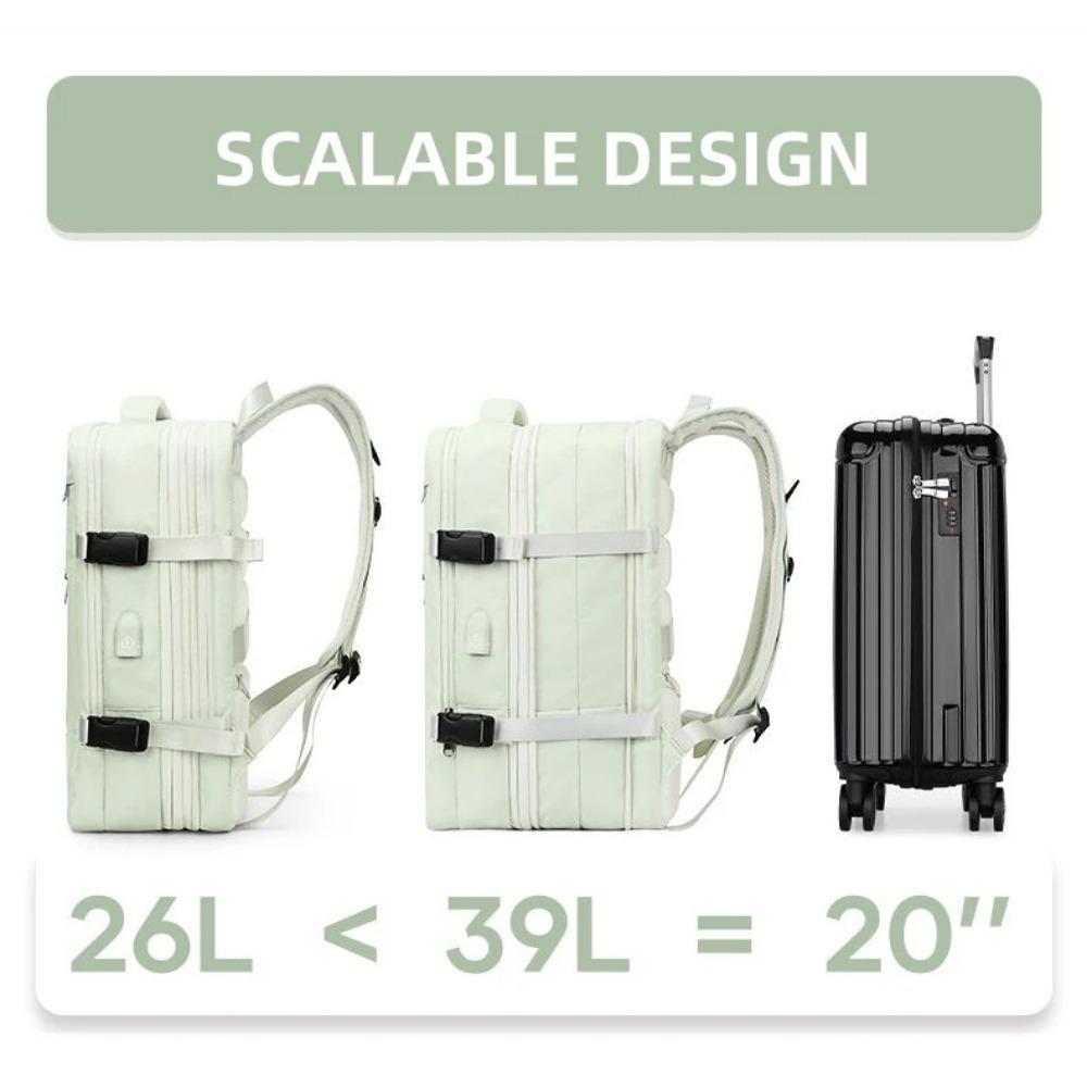 Büyük seyahat sırt çantası Laptop çantası kadın erkek bagaj üzerinde taşımak öğrenciler iş gezisi USB şarj uzatılabilir 40L hafta sonu Mochila